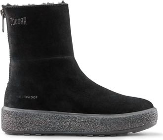 Cougar Womens Button Waterproof Suede Boot In Black