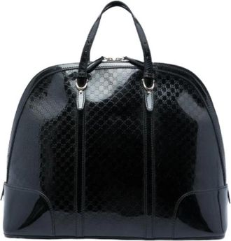 Gucci Pre-owned Patent Leather Tote - Dames - Vintage Handtas - Zwart - ONE Size - Leer - Vintage