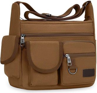 Generic Mens Canvas Shoulder Bag, Lightweight Storage Bag, Crossbody Bag with Adjustable Strap, Suitable for Office, Daily Commuting and Business Meetingsz (0