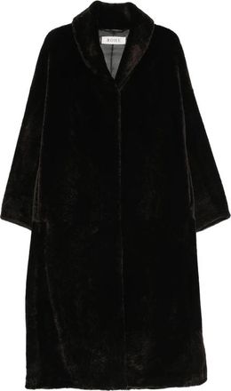 R&oacute;he Shearling Shawl-collar Coat