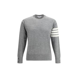 Thom Browne Gray Fleece Wool Mens Sweatshirt