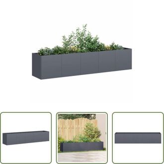 vidaXL Giardino - Fioriera Antracite 200x40x40 cm Acciaio laminato a freddo