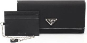 Prada Pre-owned Wallets, female, Black, Size: ONE SIZE Pre-owned Vintage Nylon Wallet