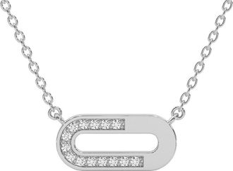 Pompeii3 Diamond Paper Pendant 14k Gold 18 Necklace Lab Grown 1/2 Wide