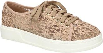 Bella Vita Abagale Lace Platform Sneaker in Natural Flower Embroidery Mesh at Nordstrom, Size 6.5