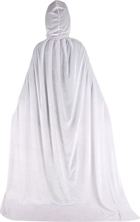 Generic Halloween Costumes Unisex Solid Color Velvet Halloween Witch Cape Multiple Sizes (White, M)