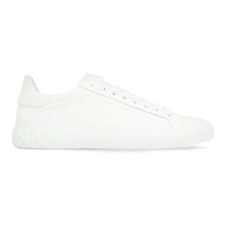 Dolce & Gabbana Sneakers, male, White, Size: 7 US Portofino Vintage Leather Low-top Sneakers