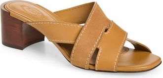 Tod's Block Heel Slide Sandal in Biscotto Chiaro at Nordstrom, Size 7.5Us