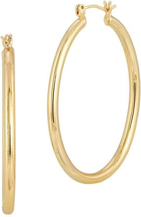 Savvy Cie Jewels 18K-Plated Hoop Earrings