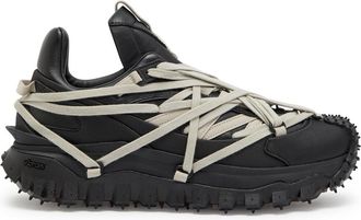 Rick Owens Trailgrip Megalace Leather Sneakers - Black - 44 (IT44 / UK10)
