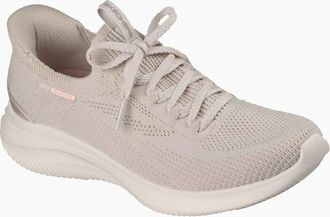 Skechers Womens Skechers Ultra Flex 4.0 Textile Womens Natural Standard Trainers - Cream - Size: 6