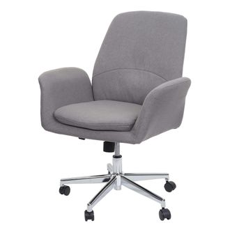 Hhg Hhg - Nunca Usado] Silla De Oficina 592, Silla De Escritorio Silla Giratoria Reclinable, Tela/textil Con Reposabrazos, Gris