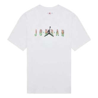 Nike Jordan Air Jordan DNA Printing Alphabet Large Logo Short Sleeve White DQ5884-100