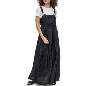 DKNY Overall Maxi Dress in Black at Nordstrom, Size X-Large