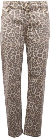Blugirl Denim Broek met Zacht Macula Patroon - Dames - Regular Fit Jeans - Beige - L - Denim - Jeans