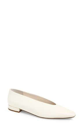 Jeffrey Campbell Hinted Pointed Toe Flat in Ivory Patent at Nordstrom, Size 9.5