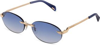 Police SPLU09 ELECTRA 1 300K Womens Sunglasses Gold Size 58