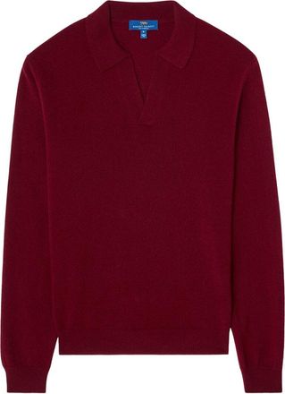 Robert Talbott 100% Cashmere Parsons Johnny Collar Sweater