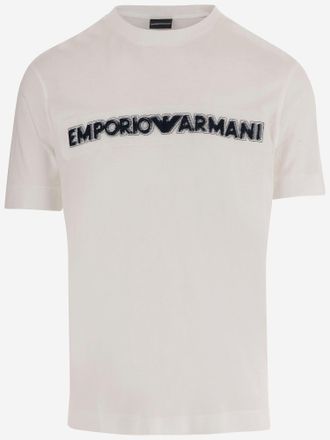 Emporio Armani T-shirt van katoenmix met logo