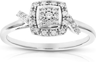 Vir Jewels 1/6 cttw Lab Grown Diamond Ring in Sterling Silver For Women