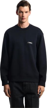 Emporio Armani Blauwe Sweaters voor Mannen - Heren - Sweatshirts - Blauw - S - Hoodies & sweatvesten