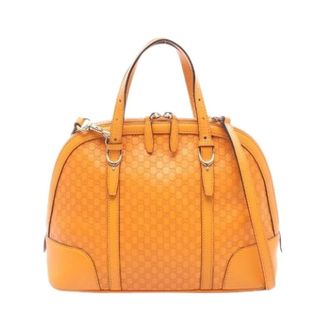 Gucci Pre-owned Nice Leather 2way Handbag - Dames - Pre-owned - Oranje - Maat: ONE Size Leer