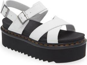 Dr. Martens Voss II Quad Strappy Platform Sandal in White Athena at Nordstrom Rack, Size 10Us/ 8Uk