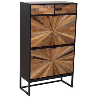 Wanderlust Deco Mueble zapatero de madera 70x30x120 marrón