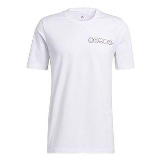 adidas Beijing Tee Cartoon Printing Basketball Casual Sports Short Sleeve White GU6287