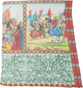 Dolce & Gabbana Silk Printed Square Foulard Scarf - Multicolor