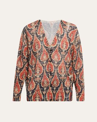 R13 Printed Boyfriend Cardigan