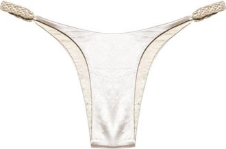 Isa Boulder Tone Satin-Finish Bikini Bottoms - Womens - Elastane/Nylon/Polyester