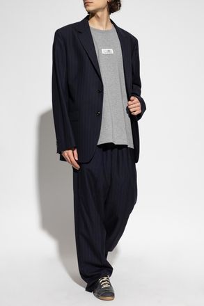 Maison Margiela T-shirt With Logo, Mens, Grey