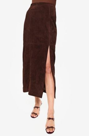 Cami NYC Idris Suede Midi Skirt in Malt at Nordstrom, Size 6