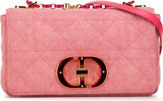 Dior Pre-owned Womens Caro Shoulder Bag - Light Pink Textile - One Size