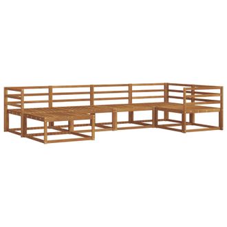 vidaXL Conjunto De Sof&aacute;s De Exterior 6 Pcs Natural Vidaxl