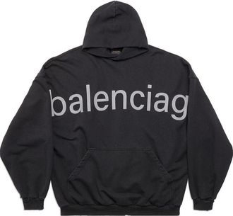 Balenciaga Bal.Com Popover Hoodie Black 739024TOVN98151