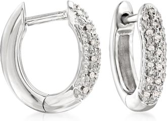 Ross-Simons Diamond Huggie Hoop Earrings