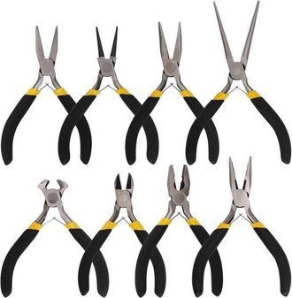 OEM Juego De 8 Alicates Para Joyer&iacute;a - Incluye Varios Alicates Y Cortador De Alambre - Para La Fabricaci&oacute;n De Joyas