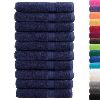 Berkfield Home Premium Towels SOLUND 10pcs Navy Blue 100x200cm 600gsm