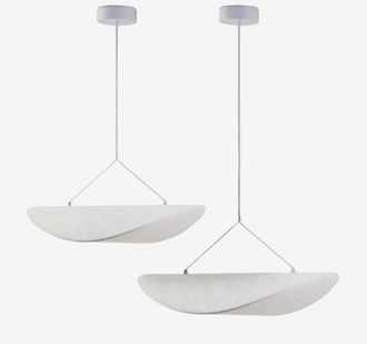 Sklum Set De 2 L&aacute;mparas De Techo Led En Tela Zelvon Sklum