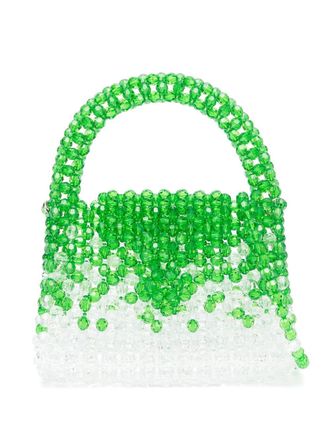 Germanier bead-embellished tote bag - Green