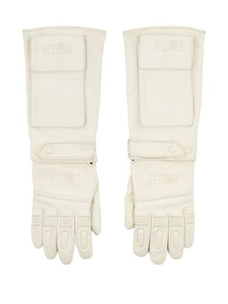 Maison Margiela Guanti con tasche - Bianco