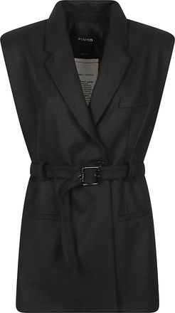 Pinko Nuraqus Structured Tailored Belted Lapel Vest