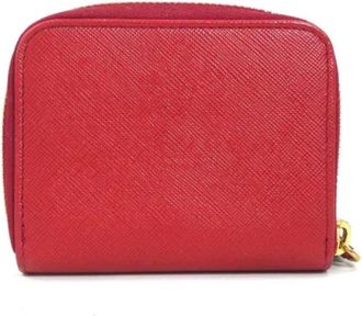 Prada Pre-owned Wallets, female, Red, Size: ONE SIZE Pre-owned Leather Wallet