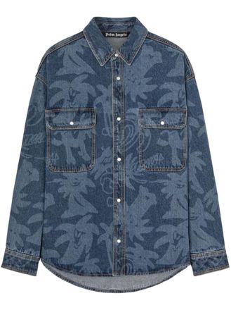 Palm Angels Blue Logo Shirt