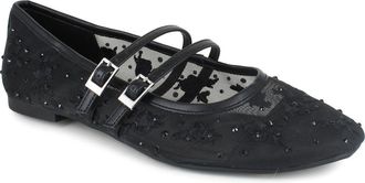 Kenneth Cole Reaction Malibu Nites Mary Jane Flat in Black Mesh at Nordstrom Rack, Size 7.5