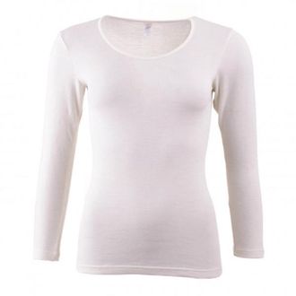 Engel Unterhemd L/S Merinounterwäsche für Damen | weiß