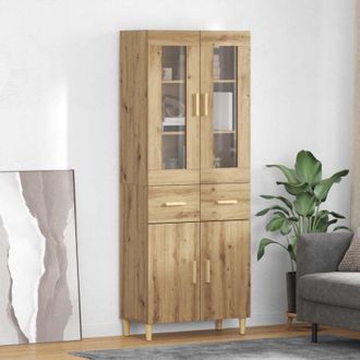 vidaXL vidaXL Credenza con cassetto Rovere artigianale 69,5 x 34 x 180 cm