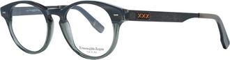 Ermenegildo Zegna Grijze Ronde Heren Optische Brillen - Heren - Brillen - Grijs - ONE Size - Accessoires